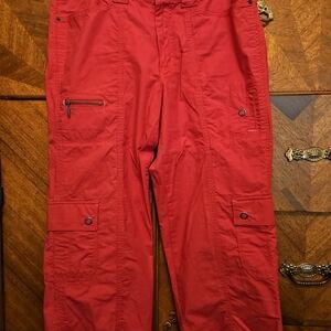 Eddie Bauer Women's Size 12 Tall Tomato Red Cargo Pants